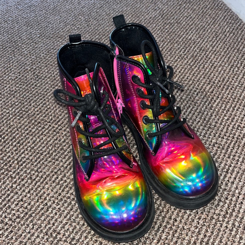Steve Madden Rainbow girl punk boots